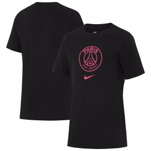 PSG Nike Summer 2025 Crest T-Shirt - Black