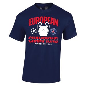 PSG UCL Champions 2025 European Champions Graphic T-Shirt - Navy