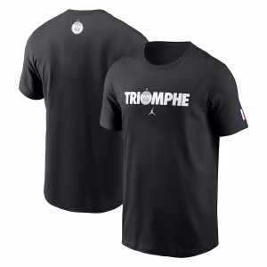 PSG Jordan Champions of Europe TRIOMPHE Graphic T-Shirt - Black