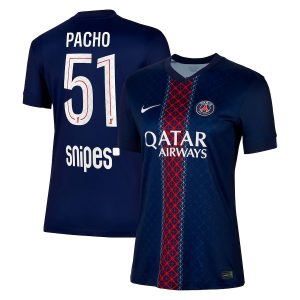 PSG Nike Home Stadium Shirt 2025-26 - Womens with Pacho 51 printing